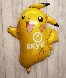 Giant personalised foil Pikachu balloon